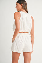 Load image into Gallery viewer, White Eyelet Top + Short Set
