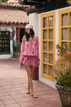 Load image into Gallery viewer, Vivid Floral Off-Shoulder Mini Dress
