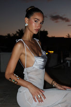 Load image into Gallery viewer, Silver Backless Maxi Dress
