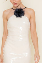 Load image into Gallery viewer, Ivana Ivory Sequin Mini Dress
