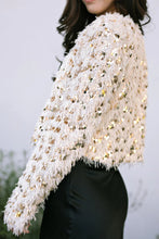 Load image into Gallery viewer, Cream Fuzzy Cardigan Jacket
