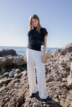 Load image into Gallery viewer, Black Semi Sheer Blouse
