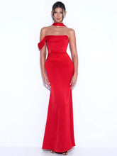 Load image into Gallery viewer, Ivona Red Satin Gown
