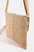 Load image into Gallery viewer, Two Tone Straw Clutch &amp; Crossbody

