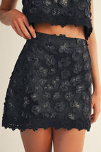 Load image into Gallery viewer, Black Floral Skirt Set
