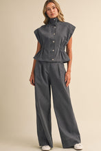Load image into Gallery viewer, Blue Grey Utility Denim Set
