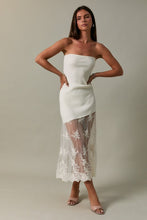 Load image into Gallery viewer, Ivory Lace Skirt Knit Dress
