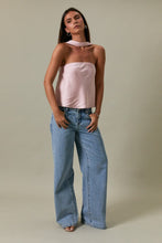 Load image into Gallery viewer, Satin Scarf Detail Top- Light Pink
