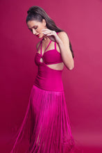 Load image into Gallery viewer, Kiki Fringe Bandage Dress-Magenta
