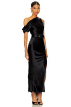 Load image into Gallery viewer, Nichola Belted Midi Dress- Black
