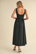 Load image into Gallery viewer, Marla Black Scoop Midi Dress
