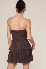 Load image into Gallery viewer, Pinstripe Tailored Truffle Mini Dress
