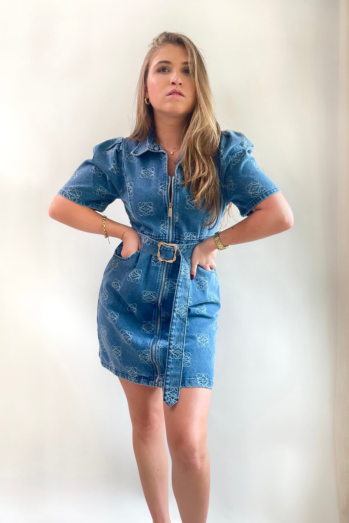 signature denim dress COACH Signature Denim Dress In Organic Cotton - Women's Dresses - Medium Blue
