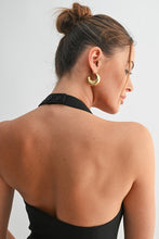 Load image into Gallery viewer, Black Corset Halter Top
