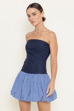 Load image into Gallery viewer, Preppy Striped Navy Mini Dress
