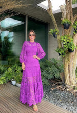 Load image into Gallery viewer, Lena Embroidered Lace Flare Maxi Dress
