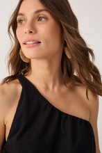 Load image into Gallery viewer, Rio Soleil Black One-Shoulder Balloon Blouse
