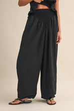 Load image into Gallery viewer, Black Smocking Tube Top and Pant Set
