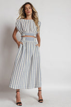 Load image into Gallery viewer, Linen Striped Maxi Skirt Set
