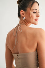 Load image into Gallery viewer, Petal Halter Ruffle Top - Taupe
