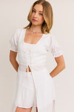 Load image into Gallery viewer, Malia White Top + Short Set
