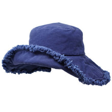 Load image into Gallery viewer, Navy Canva Bucket Hat

