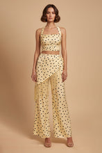 Load image into Gallery viewer, Polka Dot Halter top and fringe pants set
