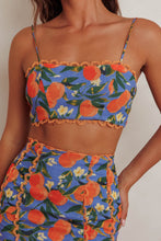 Load image into Gallery viewer, Citrus Scallop Trim Crop Top
