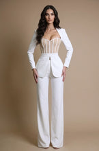 Load image into Gallery viewer, Oriana Pant Suit Set- White
