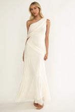 Load image into Gallery viewer, Ivory Silhouette Asymmetric Maxi Dress

