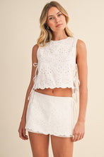 Load image into Gallery viewer, White Eyelet Mini Skort Set
