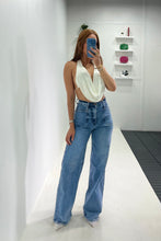 Load image into Gallery viewer, Lycra Open Back Halter Top Salmon
