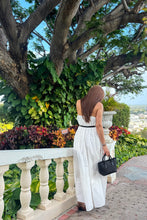 Load image into Gallery viewer, Cecilia Belted White Dress
