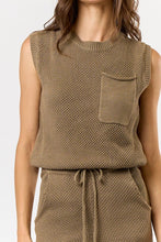 Load image into Gallery viewer, Khaki Knit Open Back Jumpsuit
