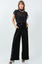 Load image into Gallery viewer, Black Semi Sheer Blouse
