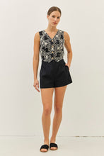 Load image into Gallery viewer, Vest Embroidered Romper- Black
