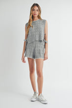 Load image into Gallery viewer, Alaia Side Tie Knit Vest Set- H.Grey
