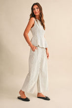 Load image into Gallery viewer, Natural Striped Barrel Pant Set
