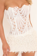 Load image into Gallery viewer, Lace Bandeau Corset Top- Khaki
