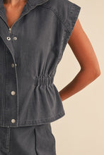 Load image into Gallery viewer, Blue Grey Utility Denim Set
