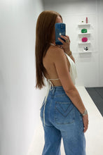 Load image into Gallery viewer, Lycra Open Back Halter Top Salmon
