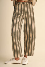 Load image into Gallery viewer, Olive Stripes Strapless Top + Pant Set
