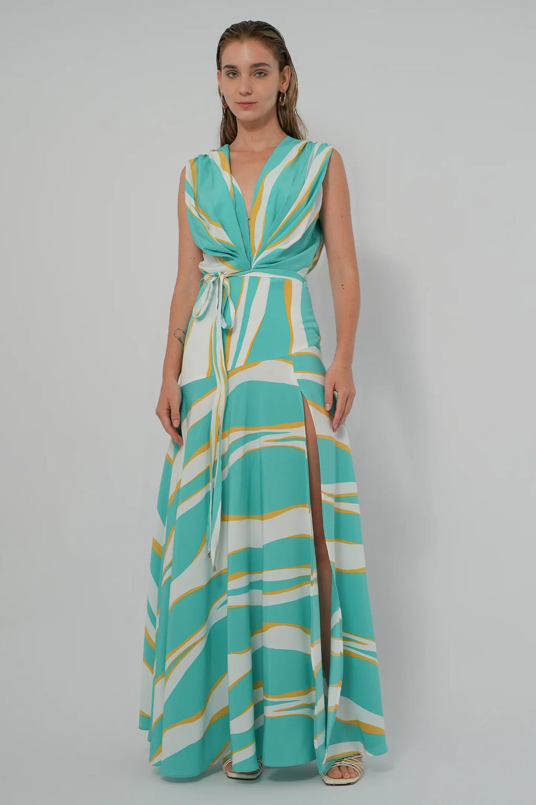 Arya Cyan Maxi Dress