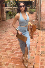Load image into Gallery viewer, Bodycon Denim Maxi Dress
