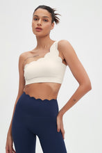 Load image into Gallery viewer, Helena Scalloped One Shoulder Sports Bra
