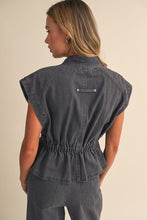 Load image into Gallery viewer, Blue Grey Utility Denim Set
