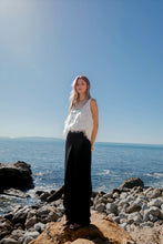 Load image into Gallery viewer, Pleated Wrap Over Adjustable Belt Trousers - Black
