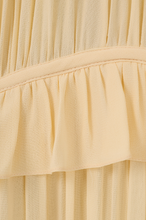 Load image into Gallery viewer, Beige V Neck Ruffled Draped Maxi Dress
