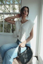 Load image into Gallery viewer, Gold Buttons Beige Sweater Vest
