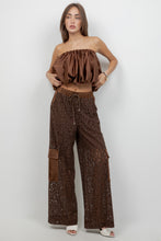 Load image into Gallery viewer, Mocha Satin Tube Top
